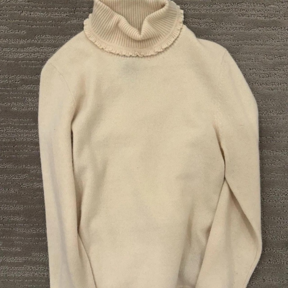 Ralph Lauren Cream Wool Turtleneck Sweater - Women